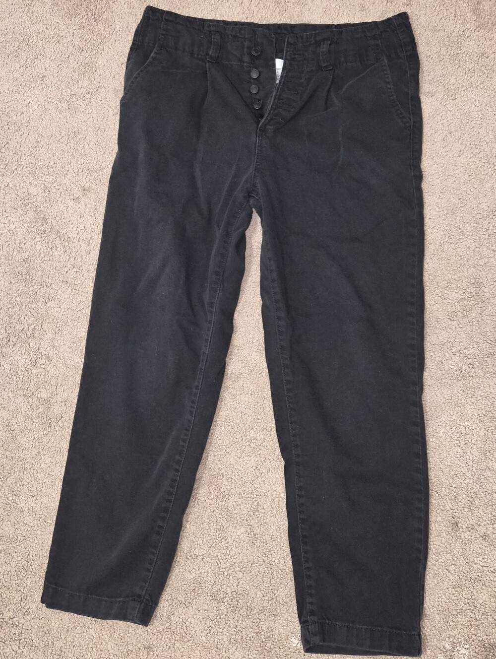 Time and Tru Size 8 Women's Button Up Black Jeans Pants